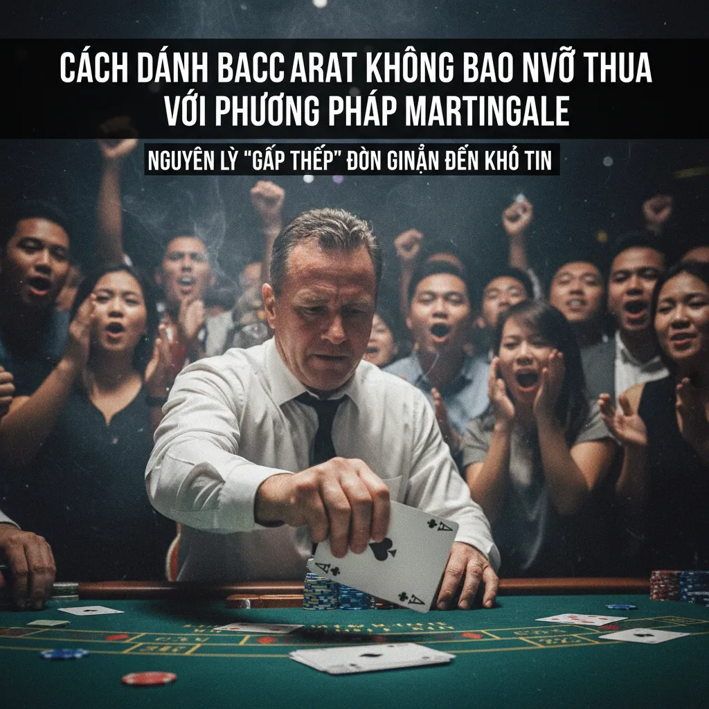 Minh họa cách cược gấp thếp Martingale